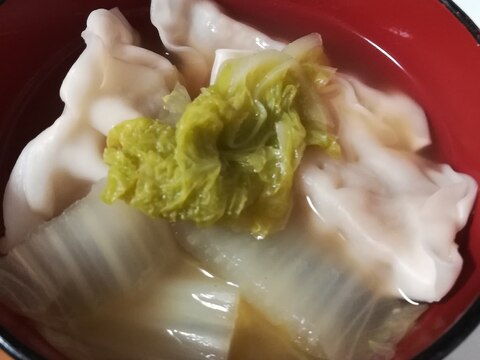 冷凍餃子で簡単中華スープ